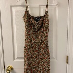 Realisation Par Red and Black Floral Mini Dress